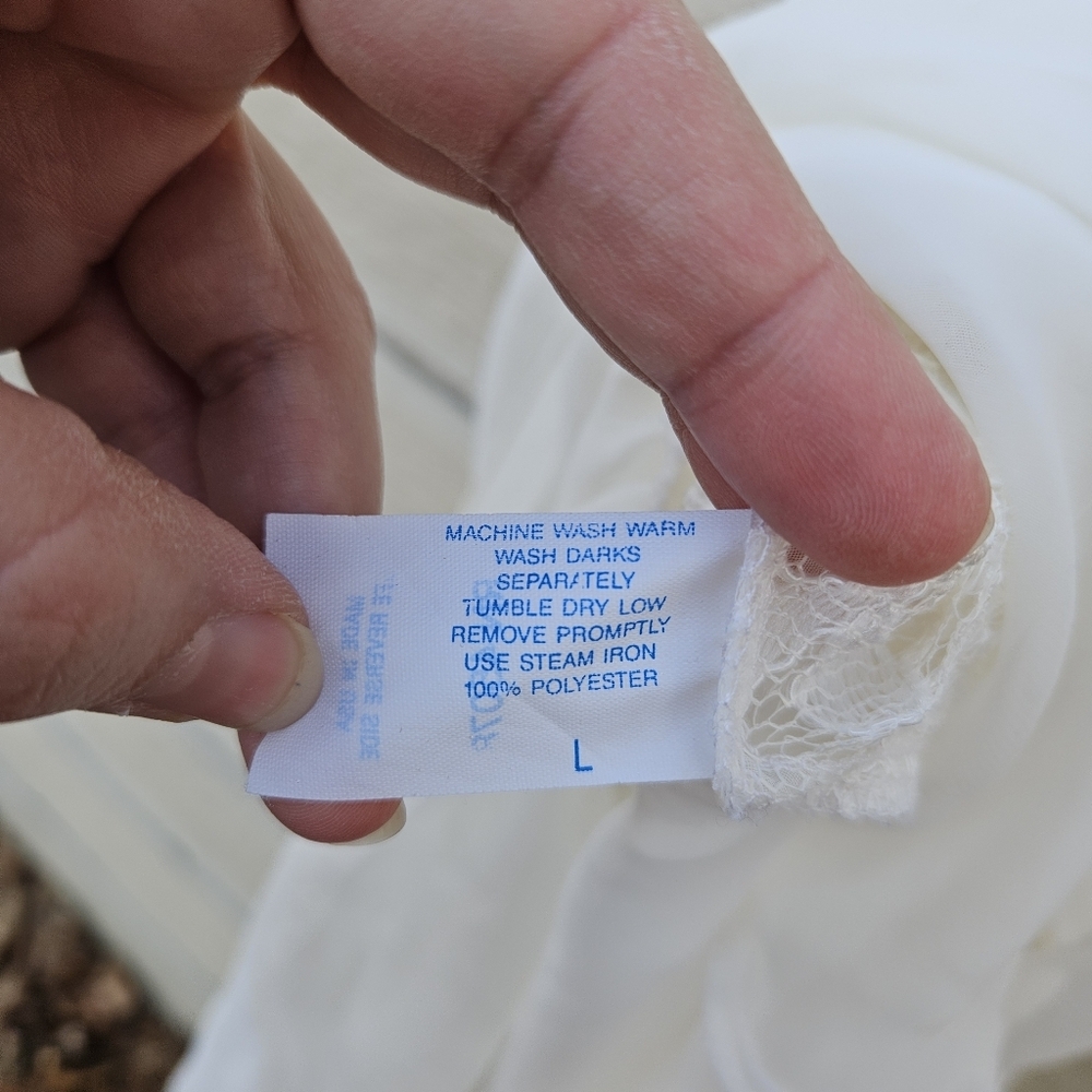 vintage Amelia's white lace bridal nightie SEE MEASUREMENTS - Picture 5 of 7